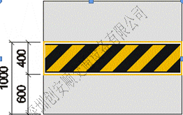 立柱、墻面警示線